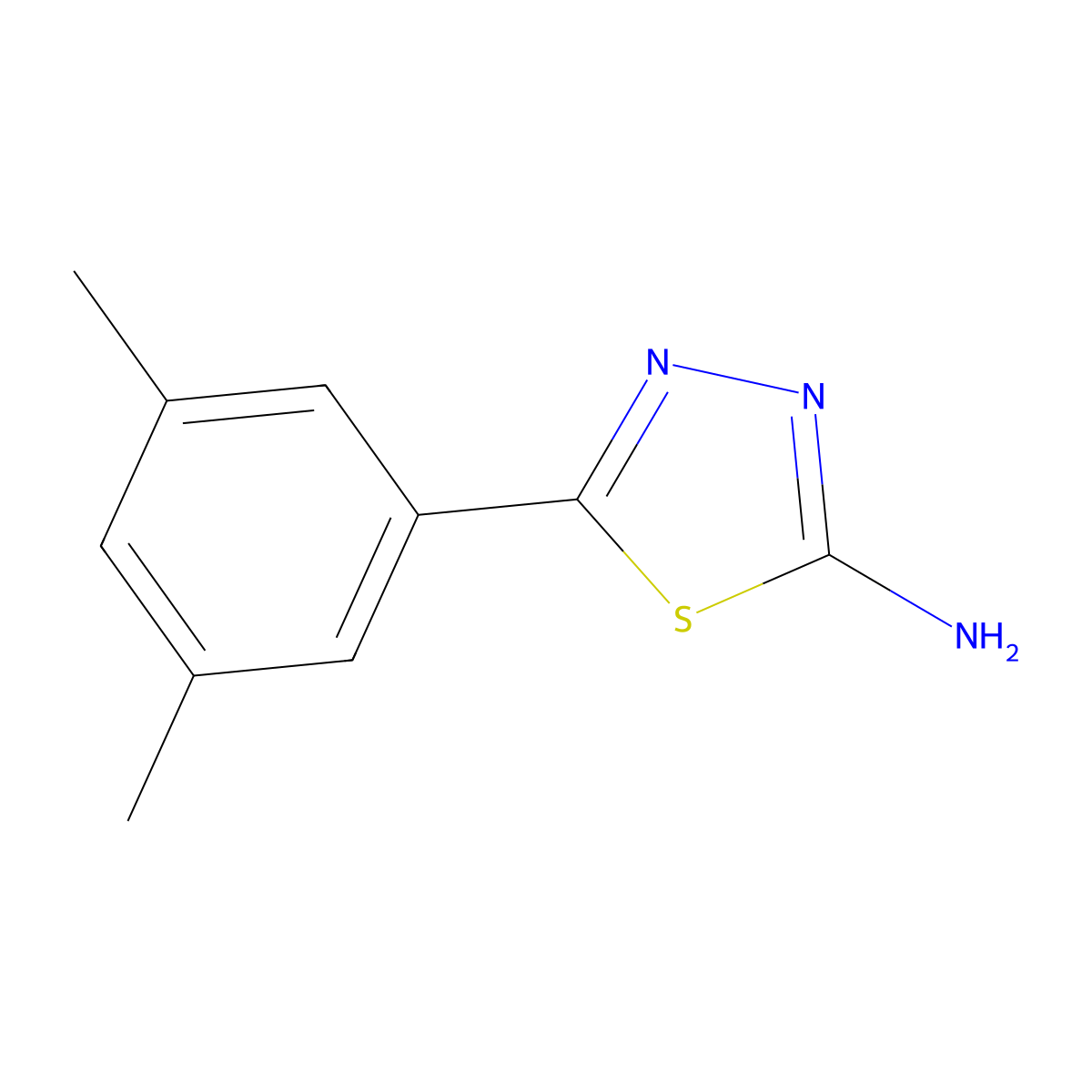 5-(3,5-Dimethylphenyl)-1,3,4-thiadiazol-2-amine molecular structure, CAS 383130-54-9