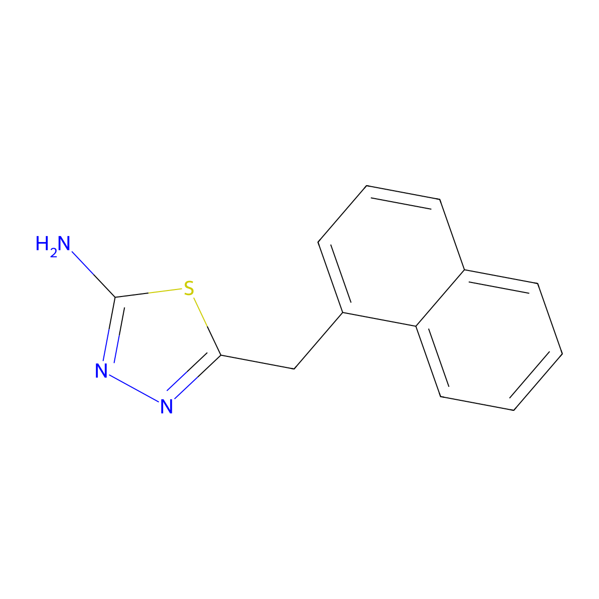 5-Naphthalen-1-ylmethyl-[1,3,4]thiadiazol-2-ylamine molecular structure, CAS 383130-61-8