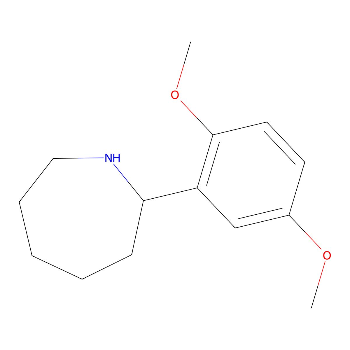 2-(2,5-Dimethoxyphenyl)azepane molecular structure, CAS 383130-85-6