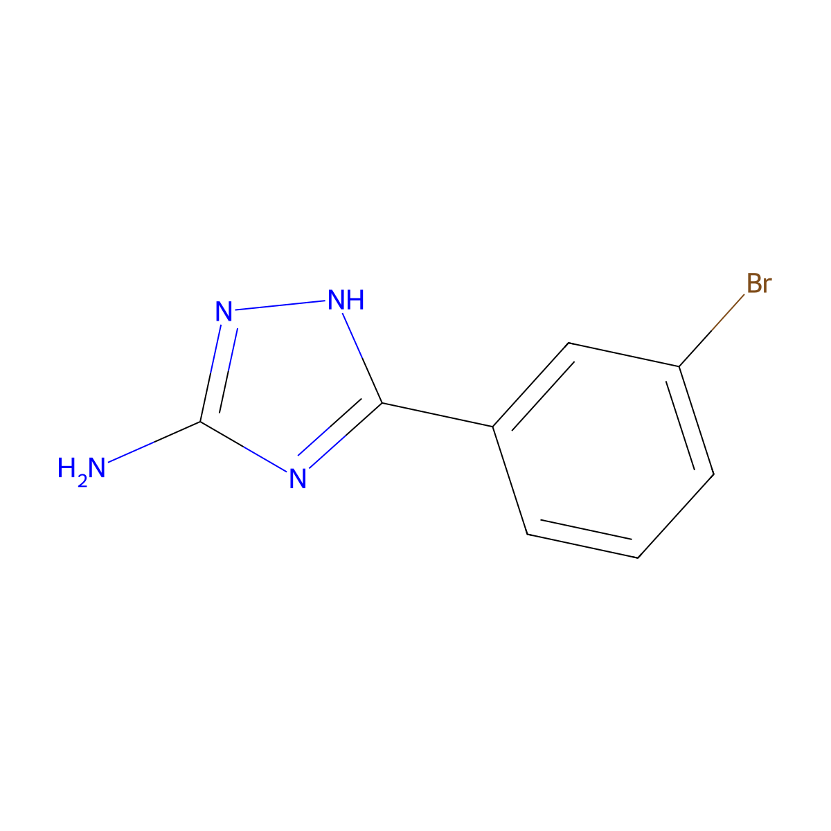 5-(3-bromophenyl)-4H-1,2,4-triazol-3-amine molecular structure, CAS 383130-99-2