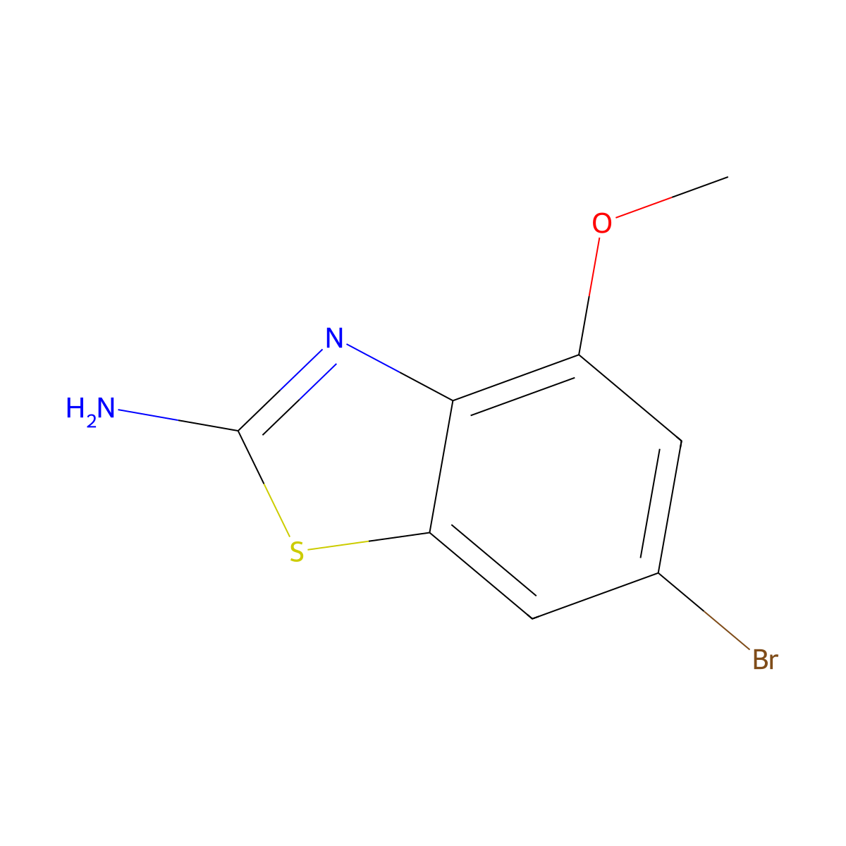 6-Bromo-4-methoxybenzo[d]thiazol-2-amine molecular structure, CAS 383131-03-1