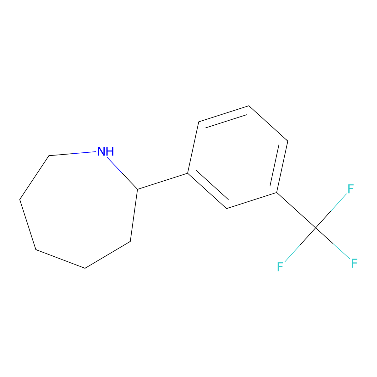 2-[3-(Trifluoromethyl)phenyl]azepane molecular structure, CAS 383131-08-6