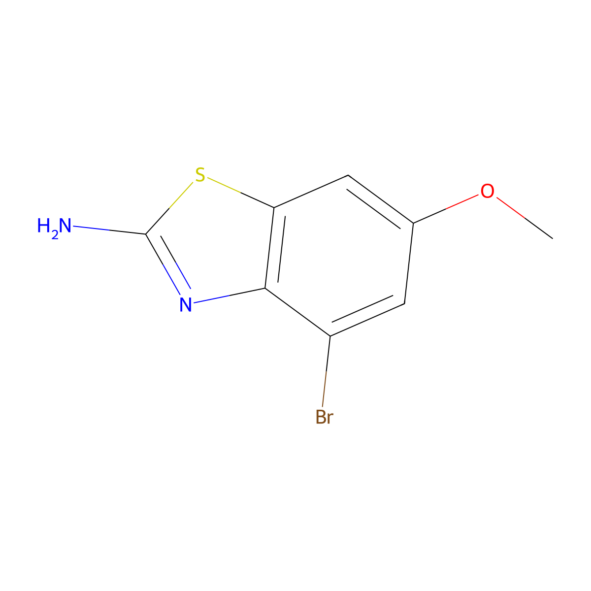 4-Bromo-6-methoxy-1,3-benzothiazol-2-amine molecular structure, CAS 383131-09-7