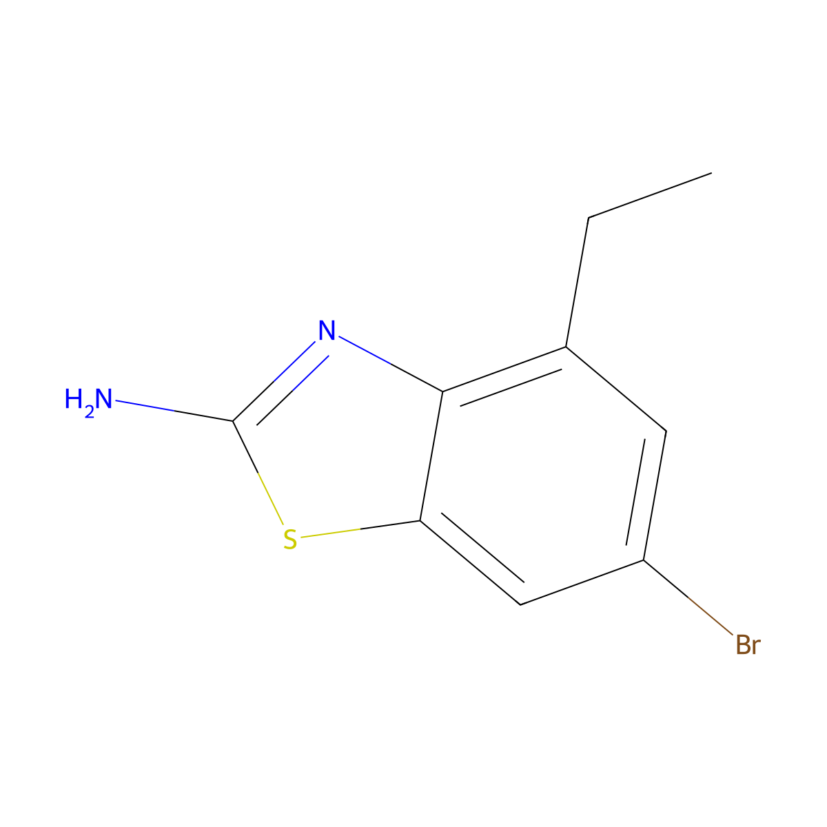 6-Bromo-4-ethyl-1,3-benzothiazol-2-amine molecular structure, CAS 383131-52-0