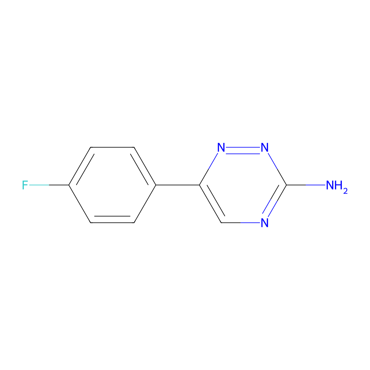 6-(4-Fluorophenyl)-1,2,4-triazin-3-amine molecular structure, CAS 383131-58-6