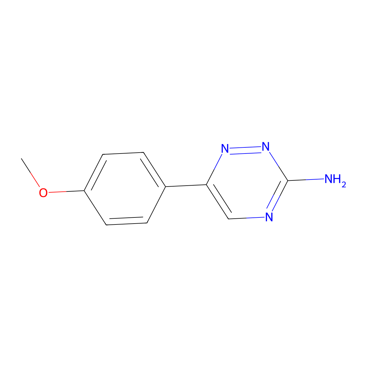 6-(4-Methoxyphenyl)-1,2,4-triazin-3-amine molecular structure, CAS 383131-68-8