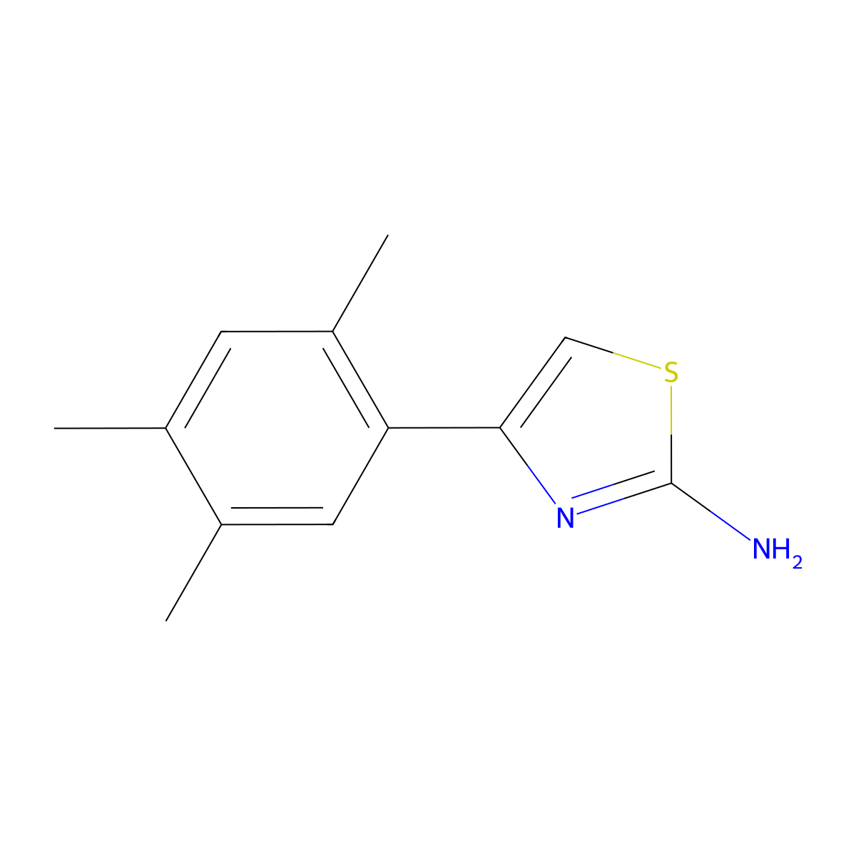 4-(2,4,5-Trimethylphenyl)-1,3-thiazol-2-amine molecular structure, CAS 383131-99-5