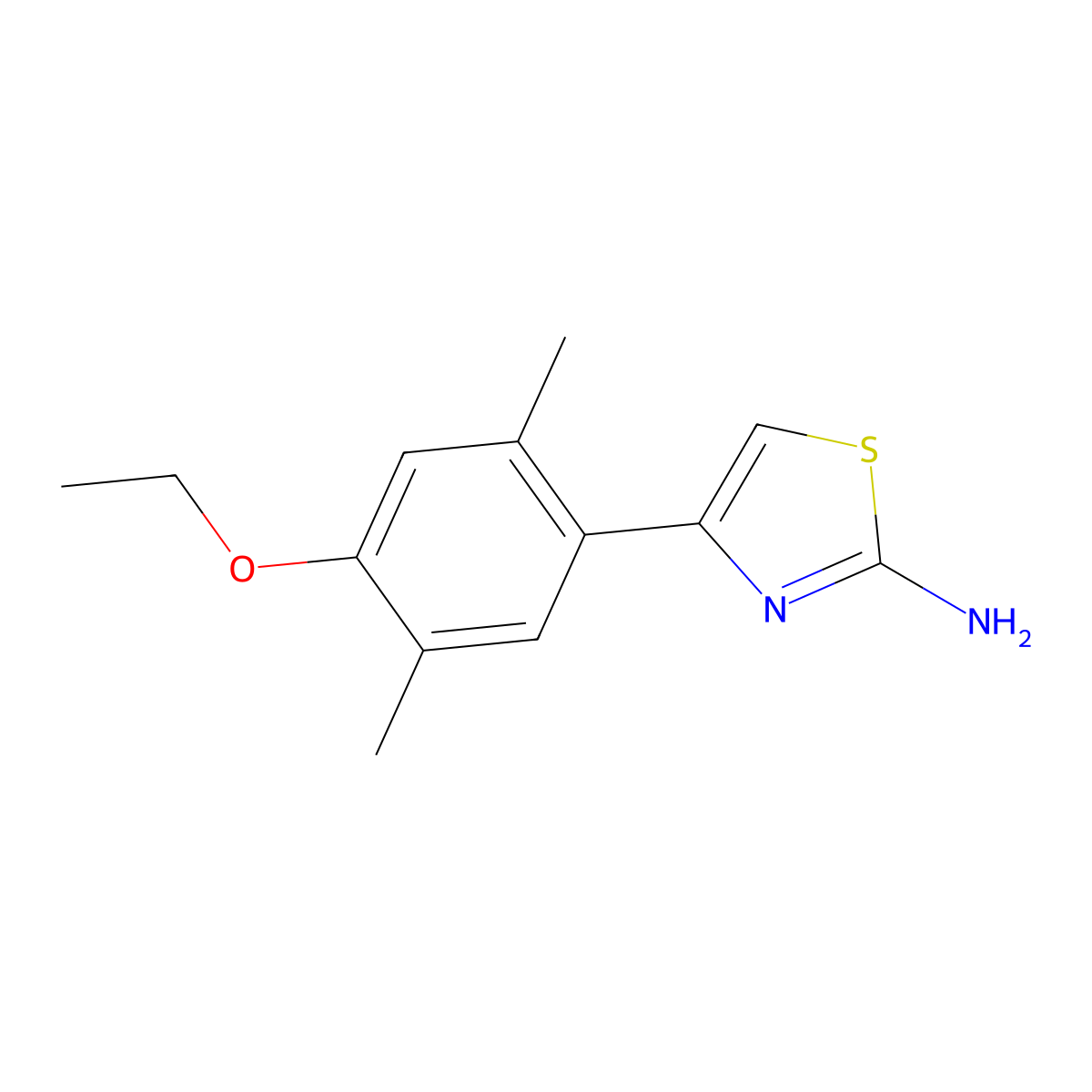 4-(4-Ethoxy-2,5-dimethylphenyl)-1,3-thiazol-2-amine molecular structure, CAS 383132-24-9