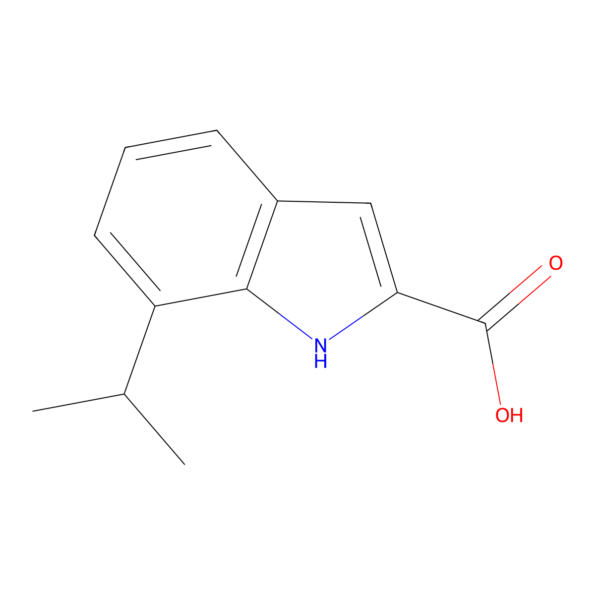 7-Isopropyl-1H-indole-2-carboxylic acid molecular structure, CAS 383132-25-0