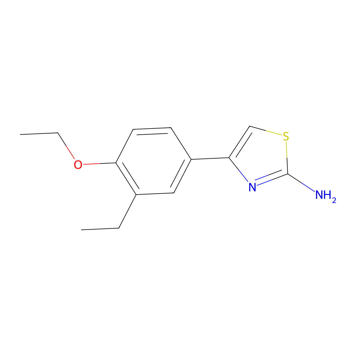 4-(4-Ethoxy-3-ethylphenyl)-1,3-thiazol-2-amine molecular structure, CAS 383133-25-3