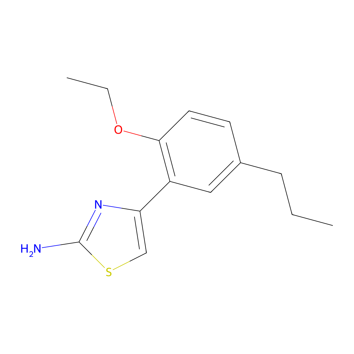 4-(2-Ethoxy-5-propylphenyl)-1,3-thiazol-2-amine molecular structure, CAS 383133-29-7