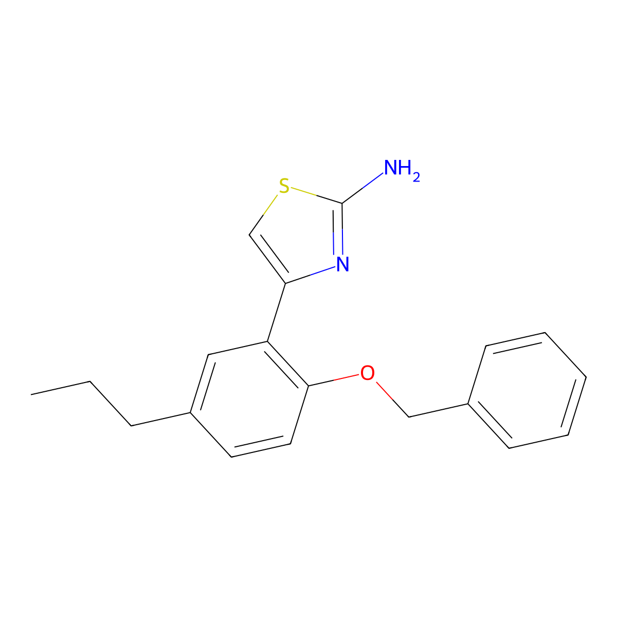 4-[2-(Benzyloxy)-5-propylphenyl]-1,3-thiazol-2-amine molecular structure, CAS 383133-31-1