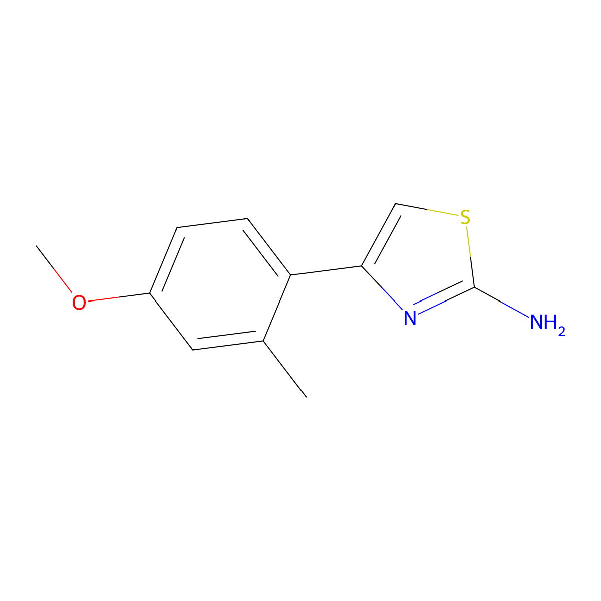 4-(4-Methoxy-2-methylphenyl)-1,3-thiazol-2-amine molecular structure, CAS 383133-77-5