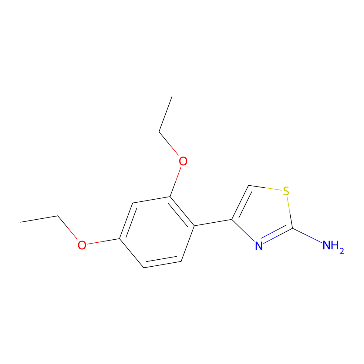 4-(2,4-Diethoxyphenyl)-1,3-thiazol-2-amine molecular structure, CAS 383133-83-3