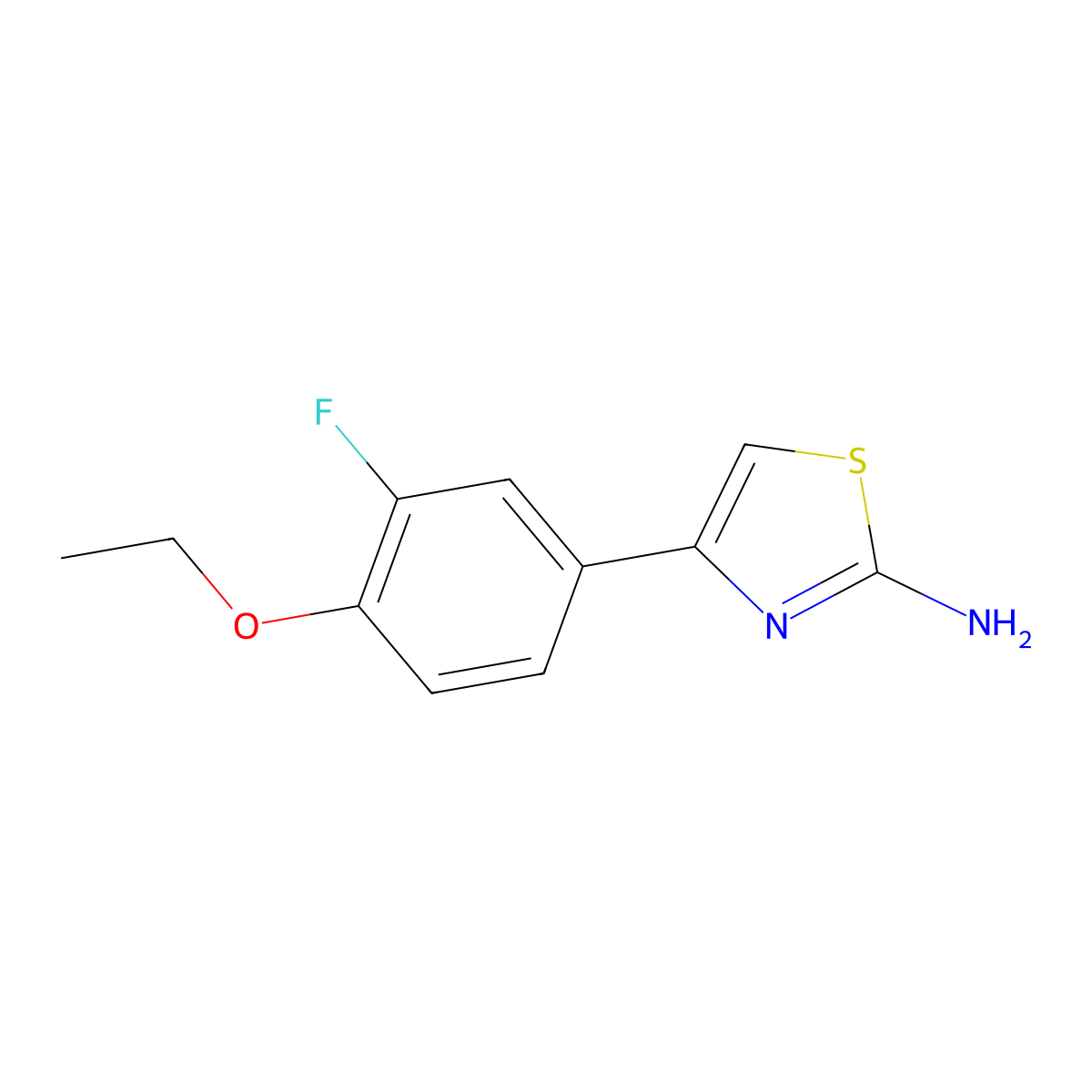 4-(4-Ethoxy-3-fluorophenyl)thiazol-2-amine molecular structure, CAS 383133-91-3