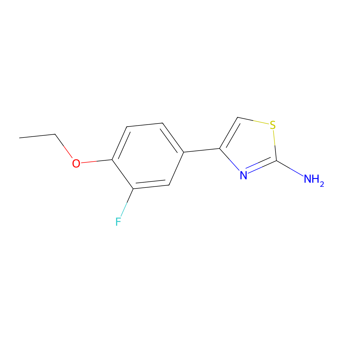 4-(4-Ethoxy-3-fluorophenyl)thiazol-2-amine molecular structure, CAS 383133-91-3
