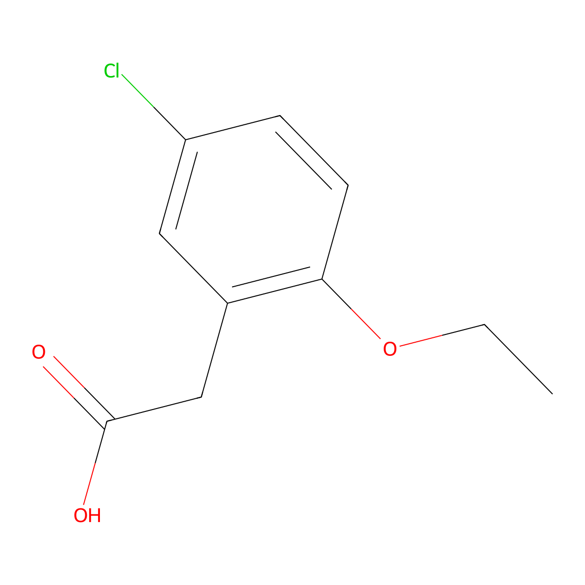 2-(5-Chloro-2-ethoxyphenyl)acetic acid molecular structure, CAS 383133-94-6