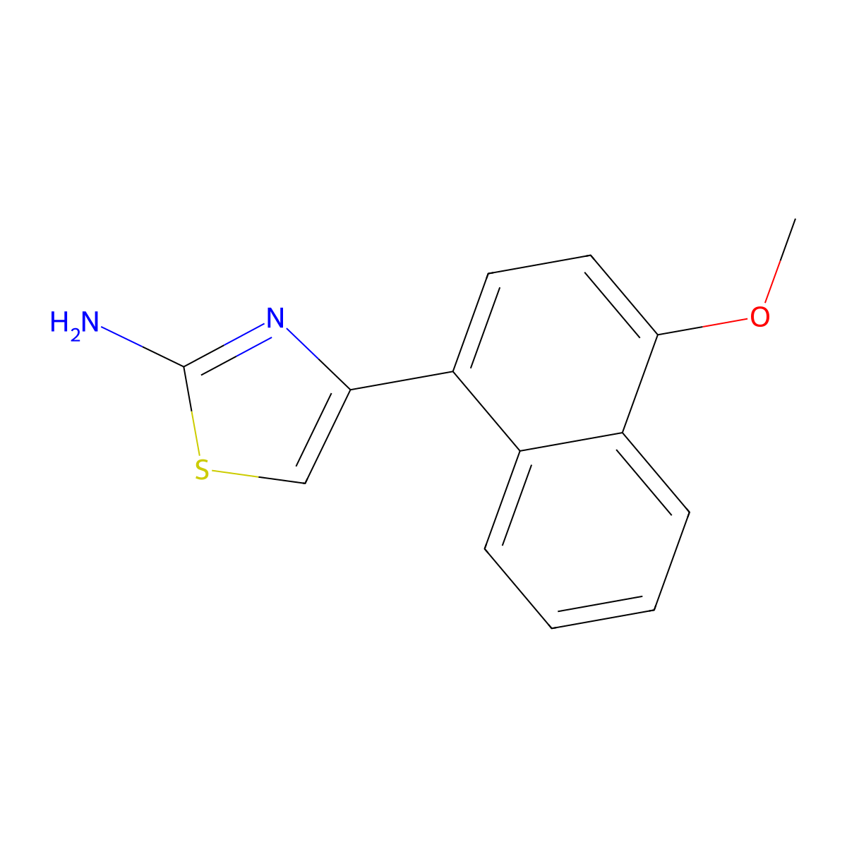 4-(4-Methoxynaphthalen-1-yl)-1,3-thiazol-2-amine molecular structure, CAS 383134-01-8