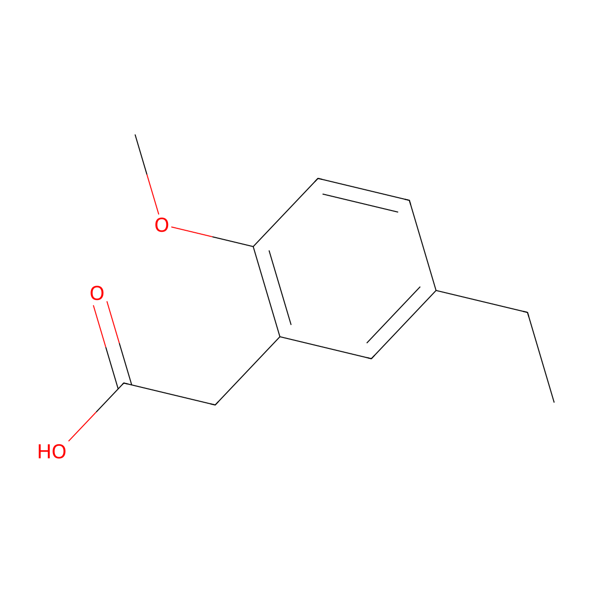 (5-Ethyl-2-methoxyphenyl)acetic acid molecular structure, CAS 383134-25-6