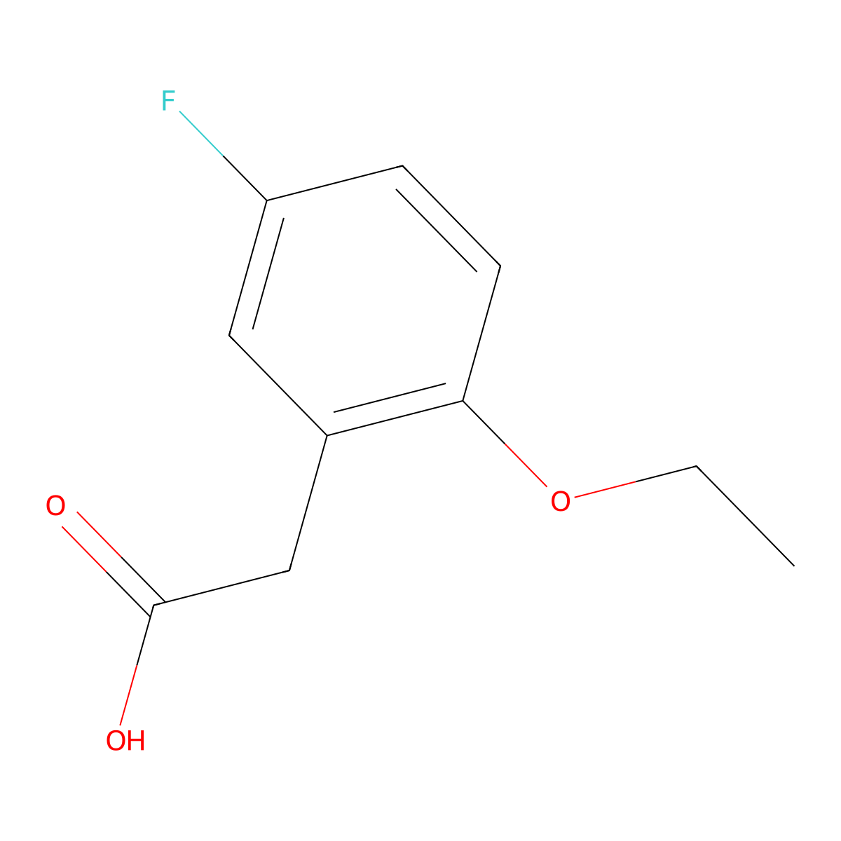 2-(2-Ethoxy-5-fluorophenyl)acetic acid molecular structure, CAS 383134-83-6