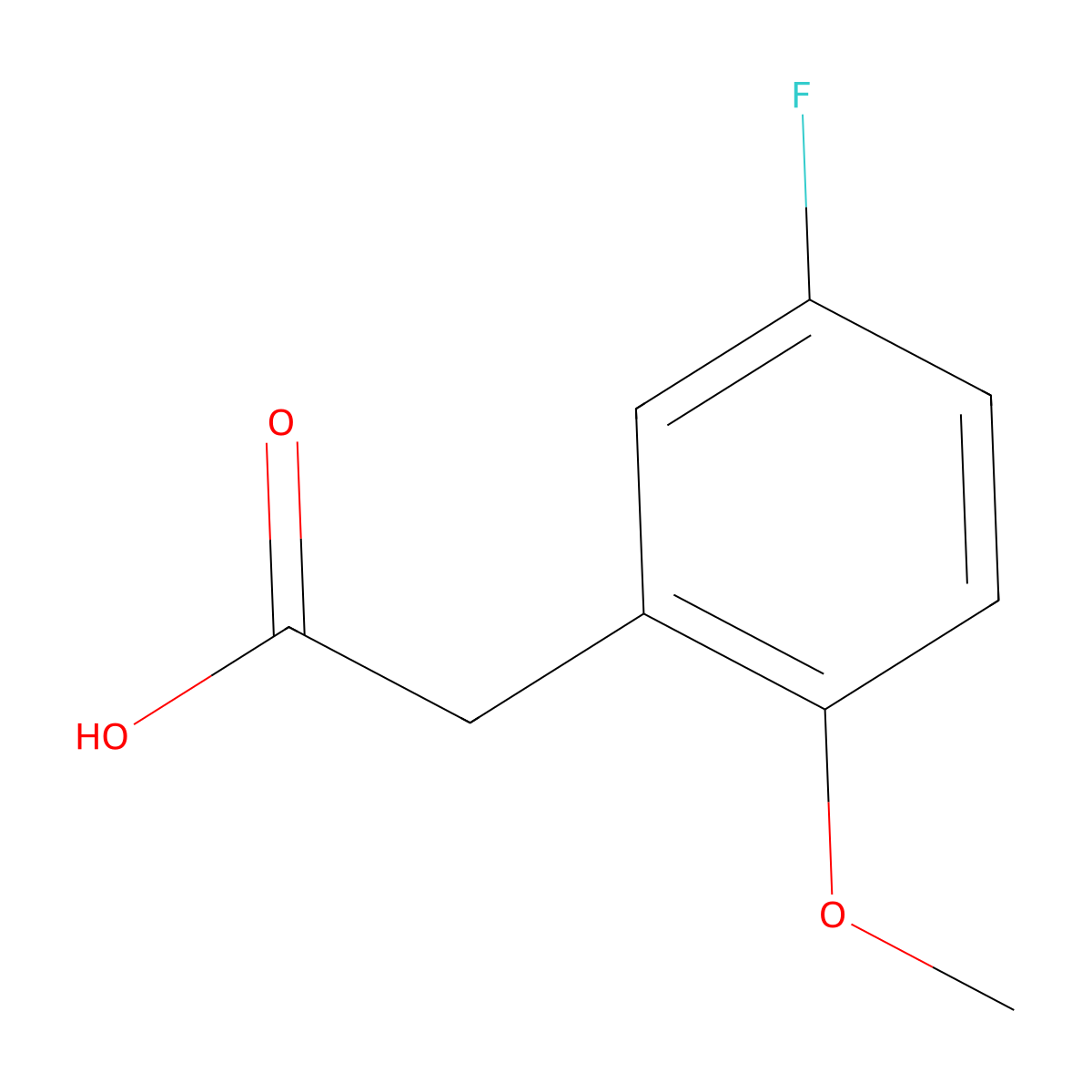 2-(5-Fluoro-2-methoxyphenyl)acetic acid molecular structure, CAS 383134-85-8
