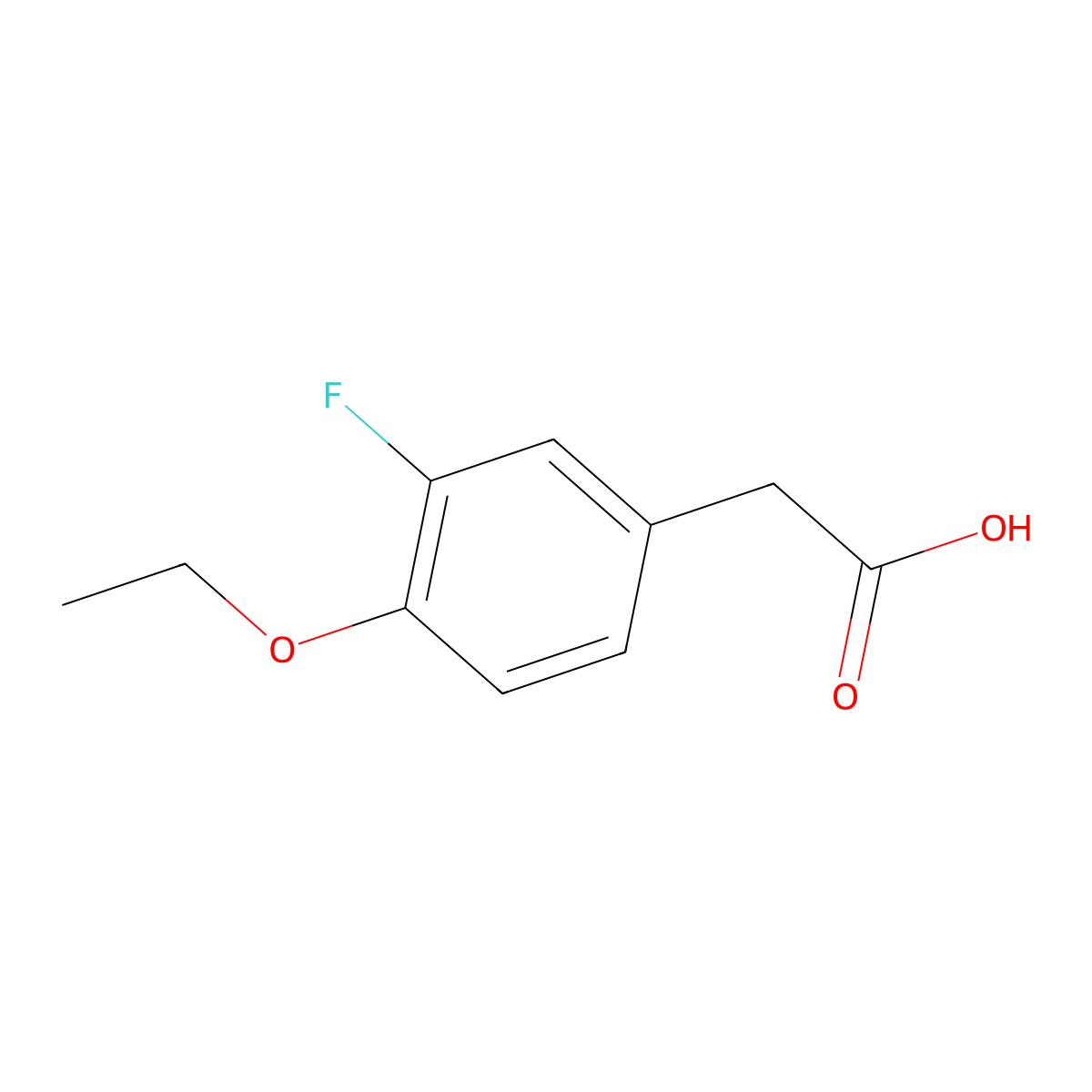 2-(4-Ethoxy-3-fluorophenyl)acetic acid molecular structure, CAS 383135-17-9