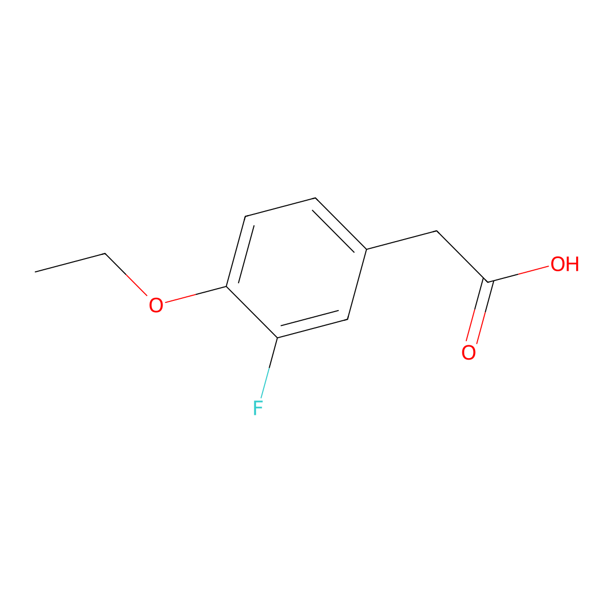 2-(4-Ethoxy-3-fluorophenyl)acetic acid molecular structure, CAS 383135-17-9
