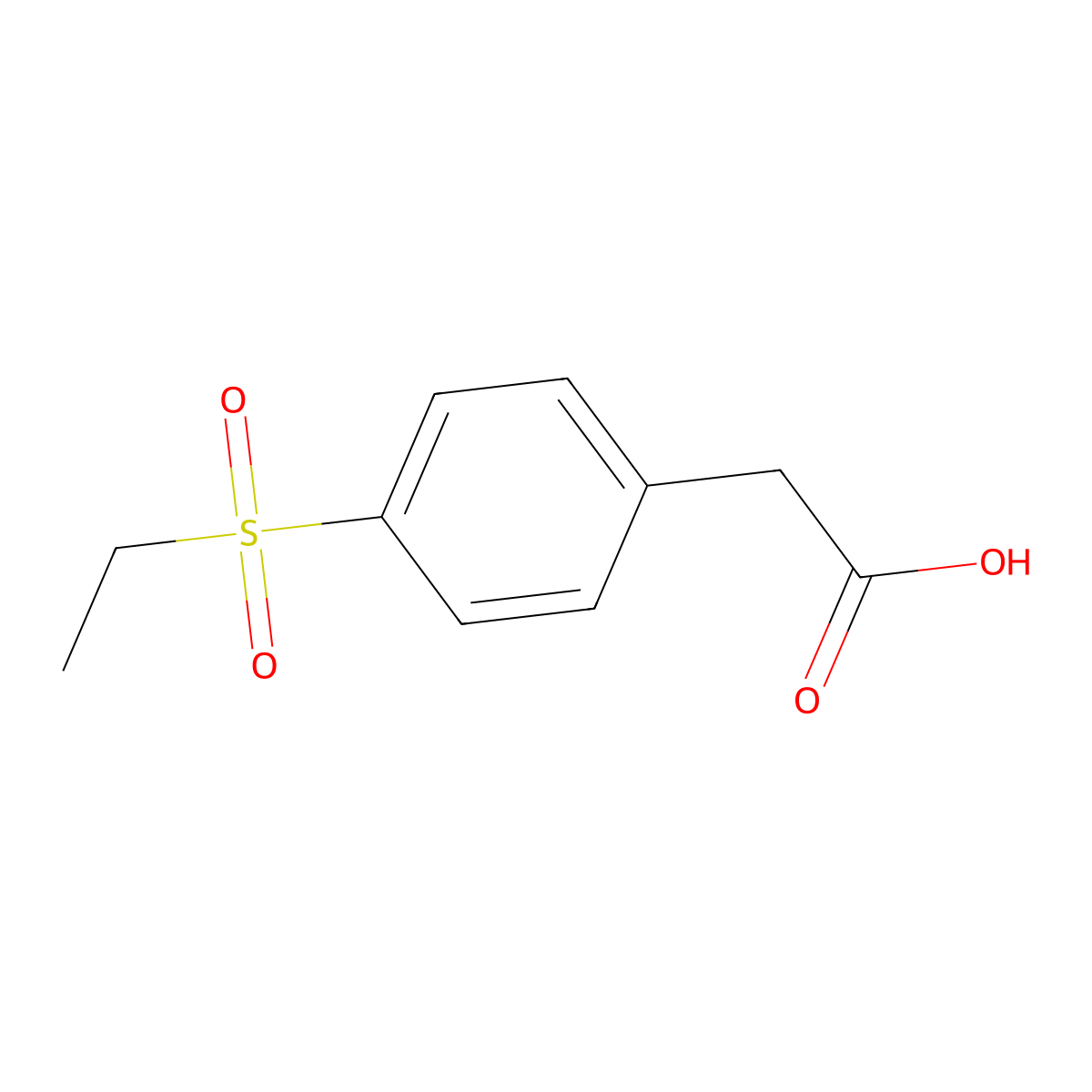 2-(4-(Ethanesulfonyl)phenyl)acetic acid molecular structure, CAS 383135-47-5
