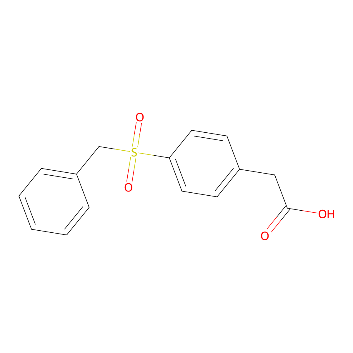 [4-(Benzylsulfonyl)phenyl]acetic acid molecular structure, CAS 383135-49-7
