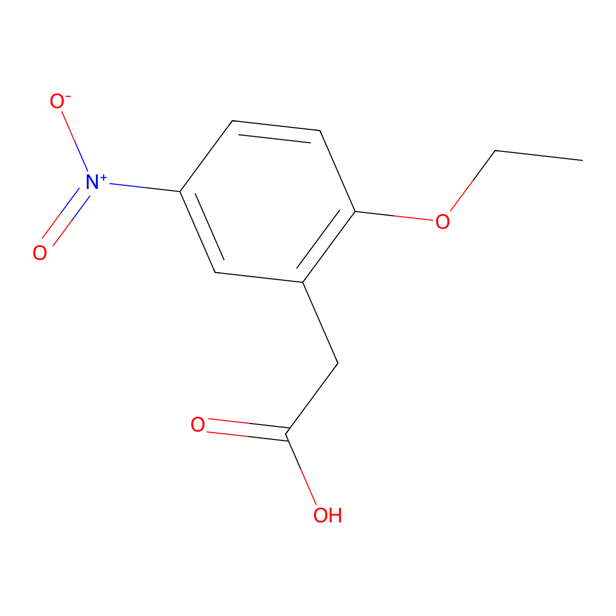 (2-Ethoxy-5-nitrophenyl)acetic acid molecular structure, CAS 383135-76-0