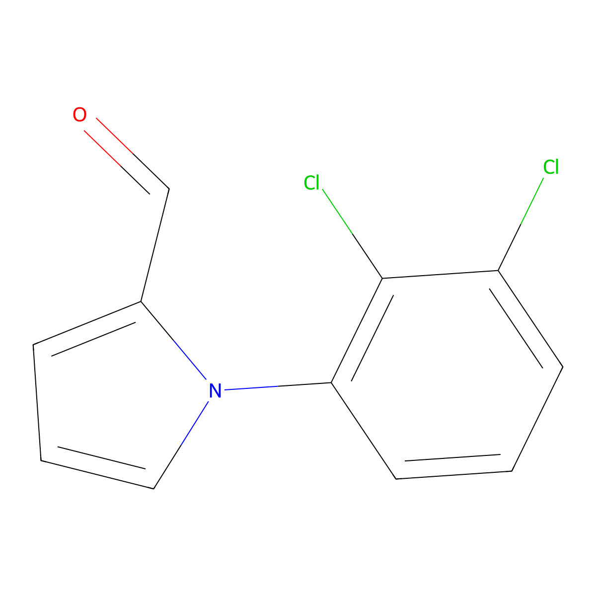 1-(2,3-dichlorophenyl)-1H-pyrrole-2-carbaldehyde molecular structure, CAS 383135-89-5