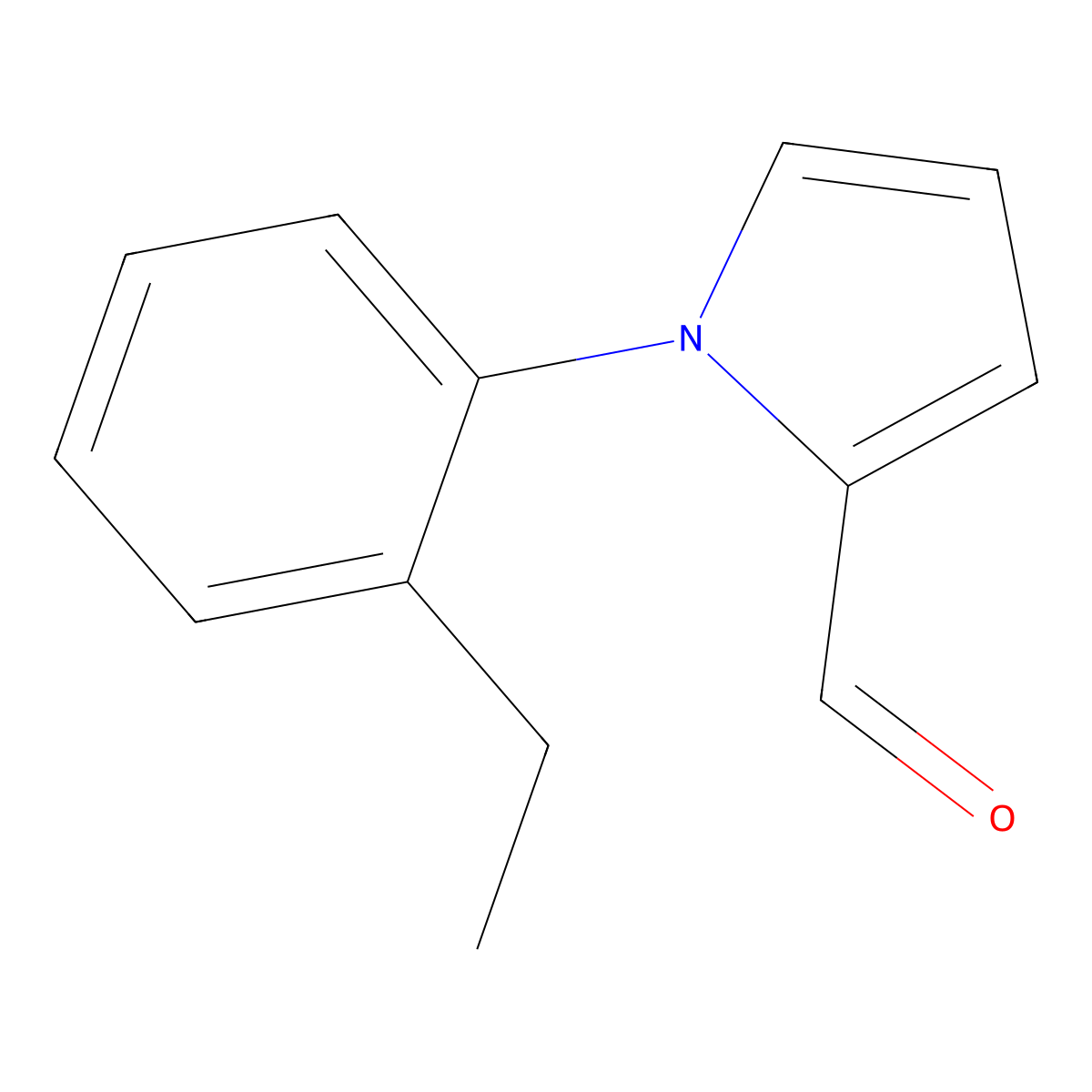 1-(2-ethylphenyl)-1H-pyrrole-2-carbaldehyde molecular structure, CAS 383135-96-4