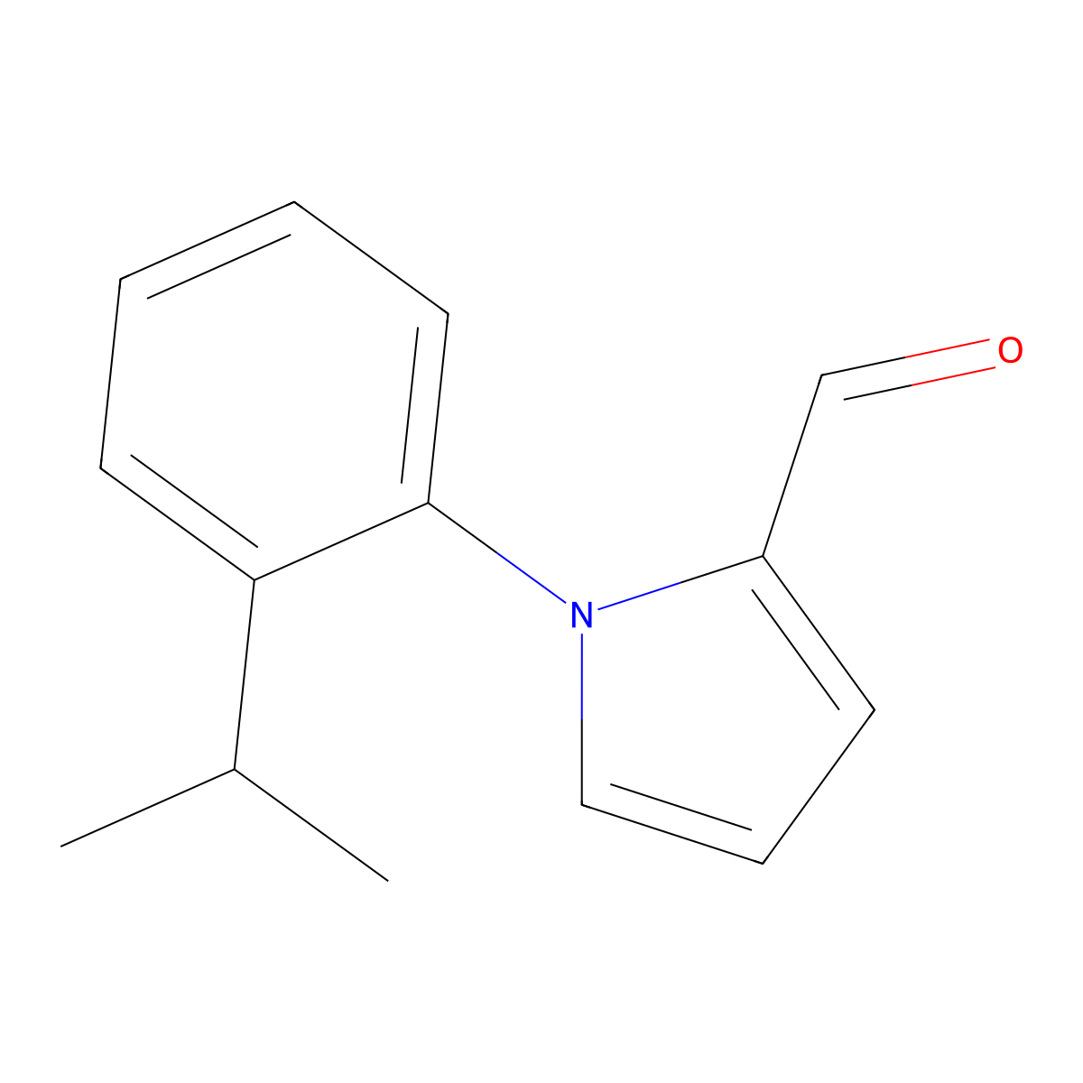1-(2-isopropylphenyl)-1H-pyrrole-2-carbaldehyde molecular structure, CAS 383136-02-5