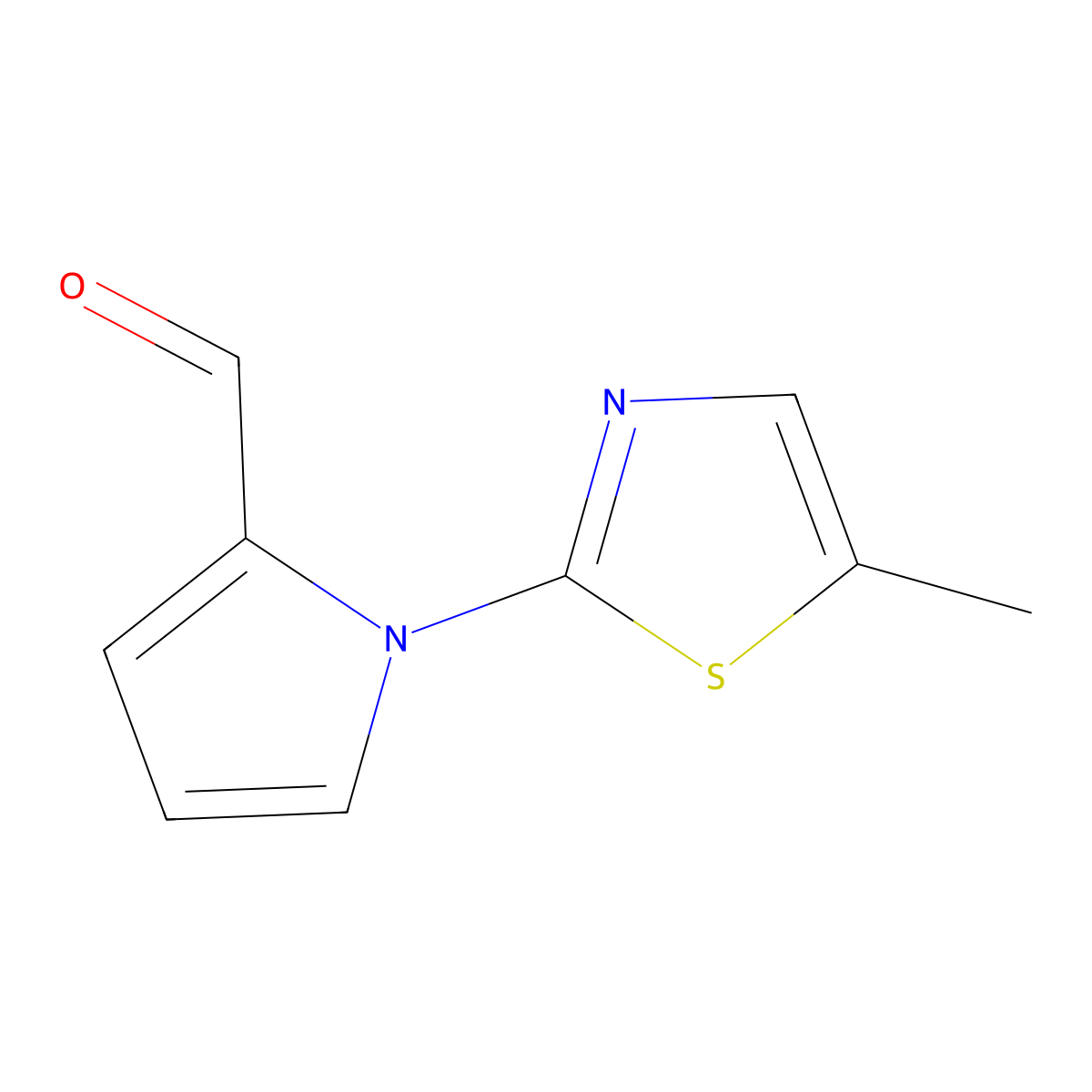 1-(5-Methylthiazol-2-yl)-1H-pyrrole-2-carbaldehyde molecular structure, CAS 383136-04-7
