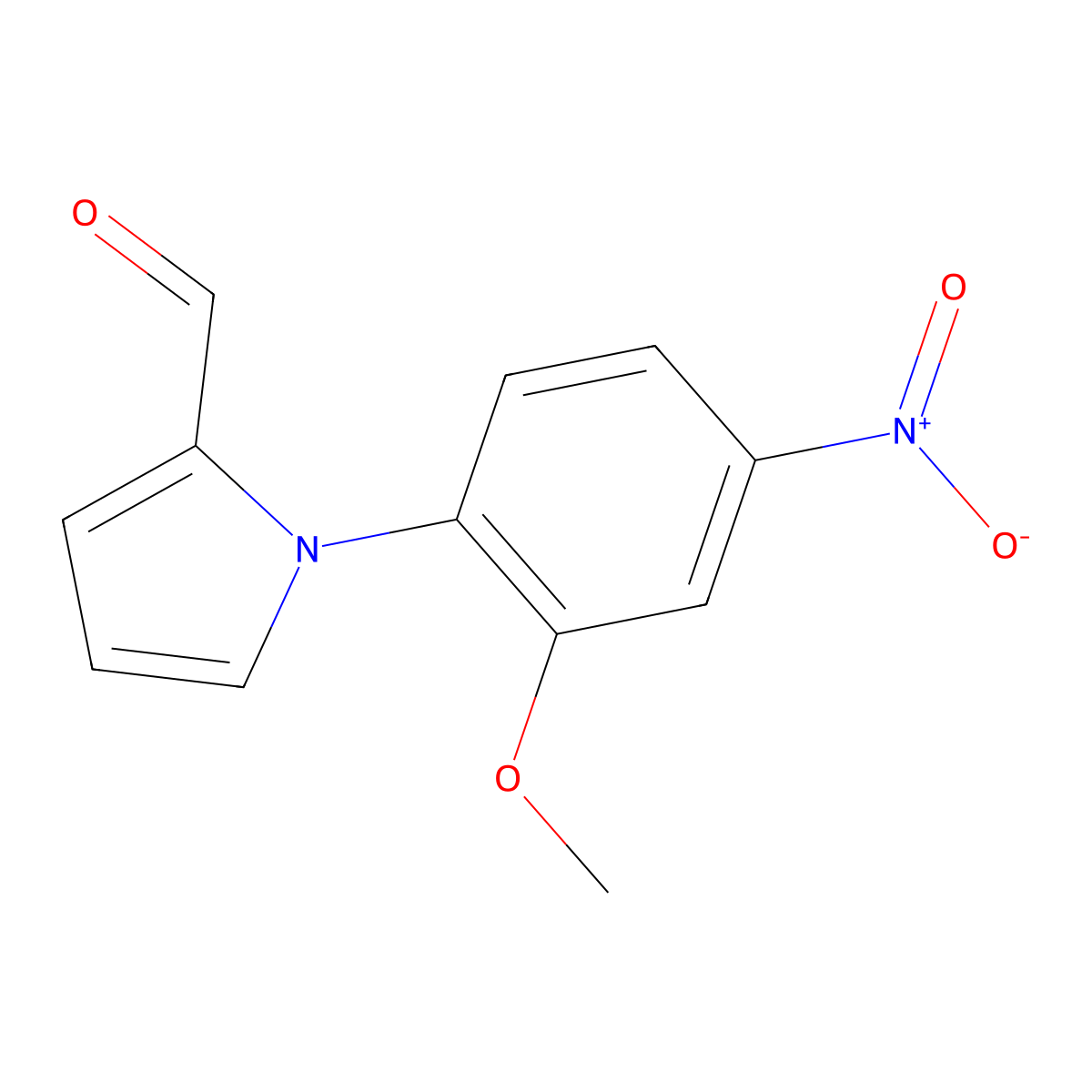 1-(2-Methoxy-4-nitrophenyl)-1H-pyrrole-2-carboxaldehyde molecular structure, CAS 383136-05-8