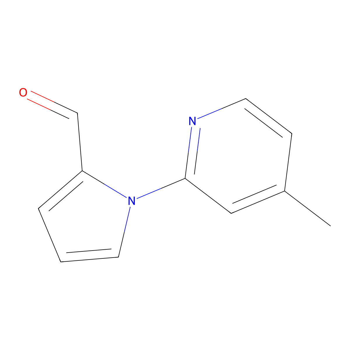 1-(4-Methylpyridin-2-YL)-1H-pyrrole-2-carbaldehyde molecular structure, CAS 383136-14-9