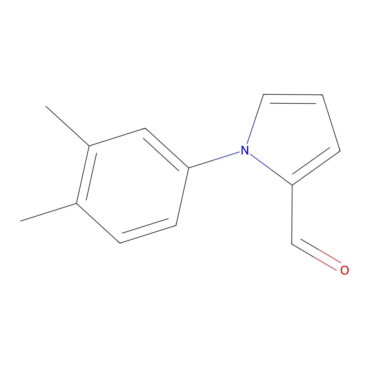 1-(3,4-dimethylphenyl)-1H-pyrrole-2-carbaldehyde molecular structure, CAS 383136-16-1