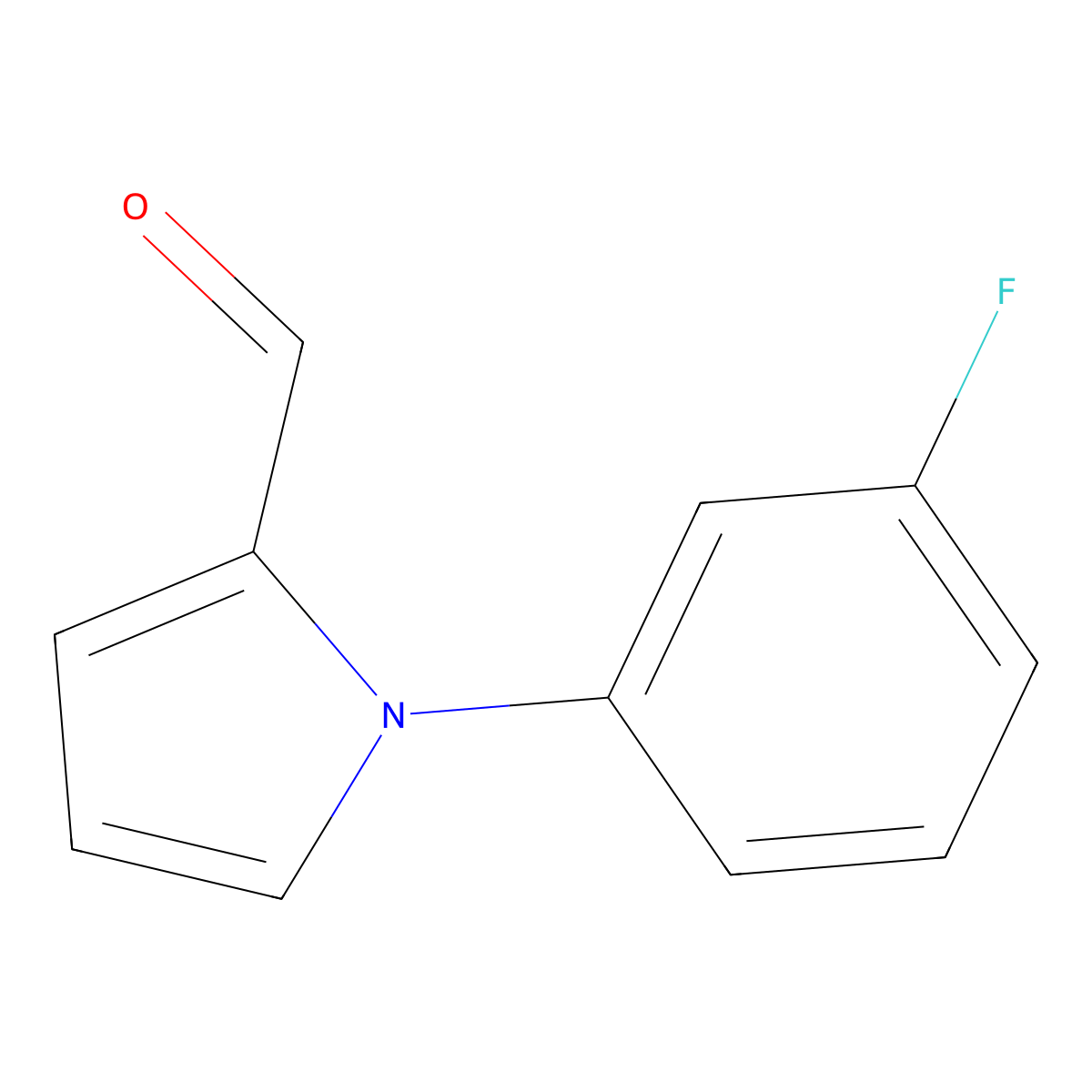 1-(3-fluorophenyl)-1H-pyrrole-2-carbaldehyde molecular structure, CAS 383136-19-4