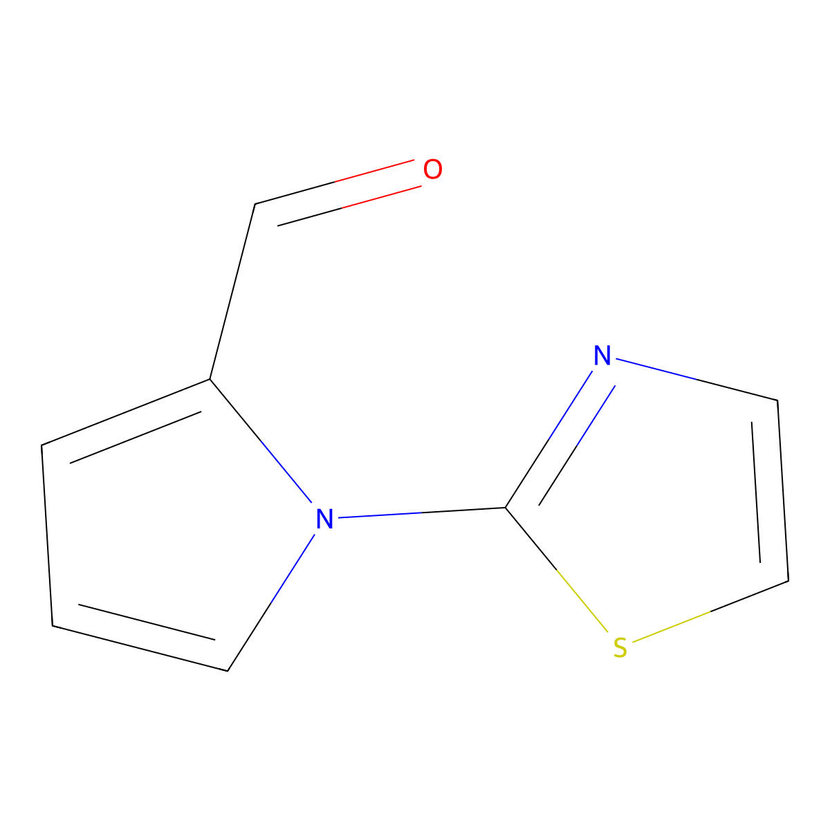 1-(1,3-Thiazol-2-yl)-1H-pyrrole-2-carbaldehyde molecular structure, CAS 383136-31-0