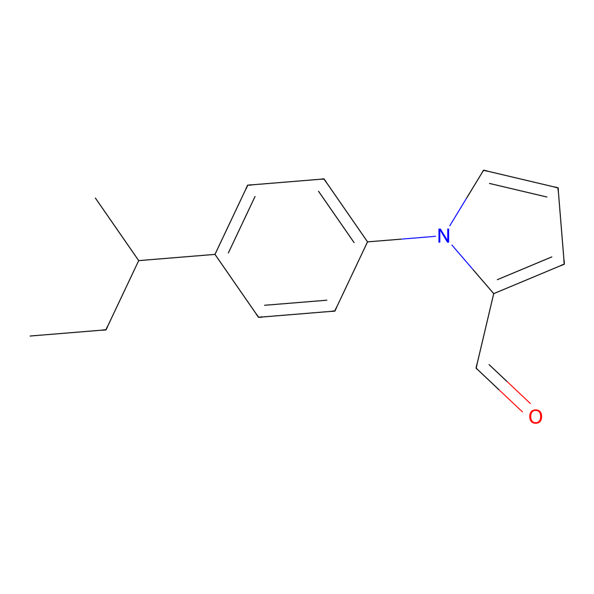 1-(4-Sec-butylphenyl)-1H-pyrrole-2-carbaldehyde molecular structure, CAS 383136-34-3