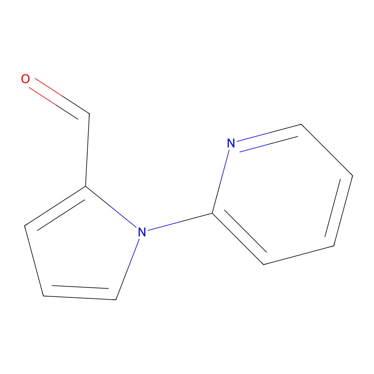 1-(pyridin-2-yl)-1H-pyrrole-2-carbaldehyde molecular structure, CAS 383136-44-5