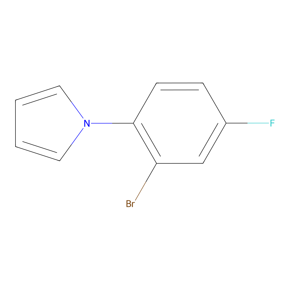 1-(2-Bromo-4-fluorophenyl)-1H-pyrrole molecular structure, CAS 383137-41-5