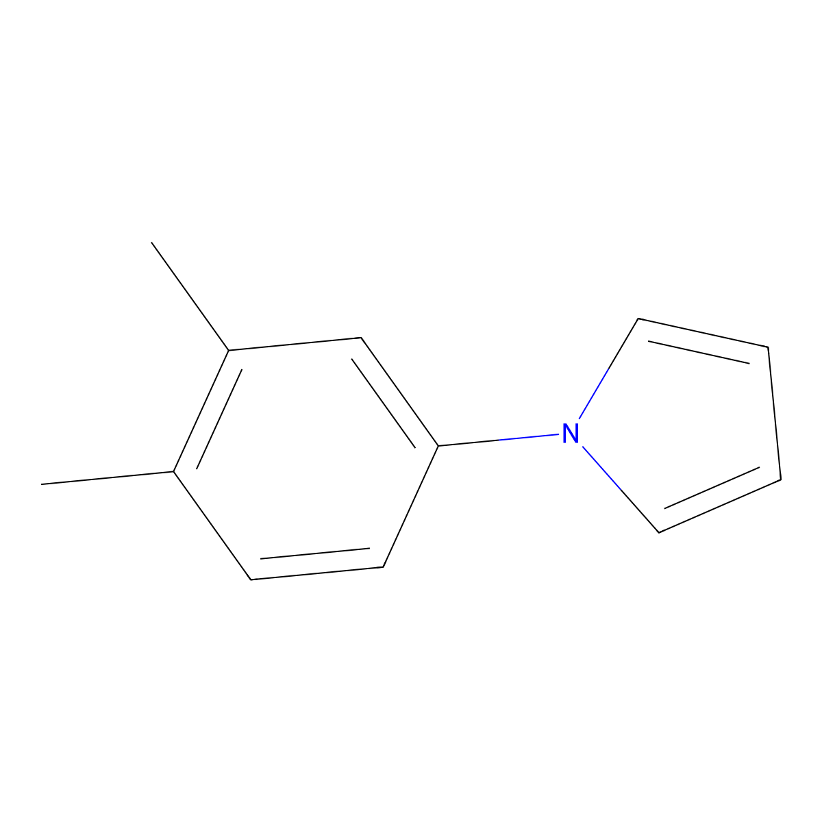 1-(3,4-dimethylphenyl)-1H-pyrrole molecular structure, CAS 383137-51-7