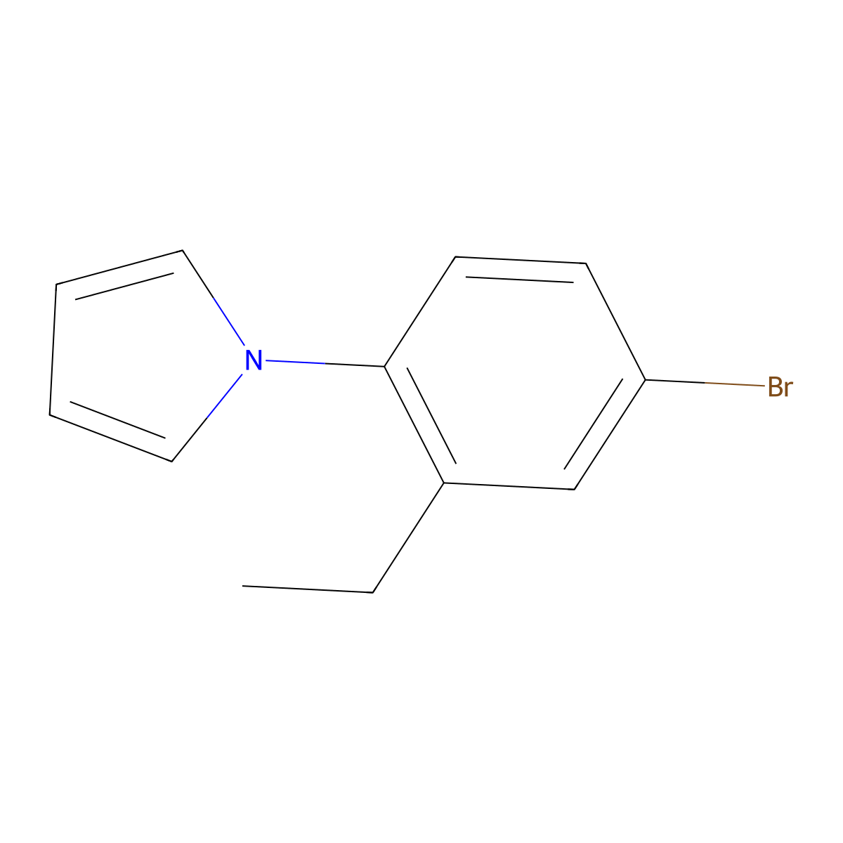 1-(4-bromo-2-ethylphenyl)-1H-pyrrole molecular structure, CAS 383137-66-4