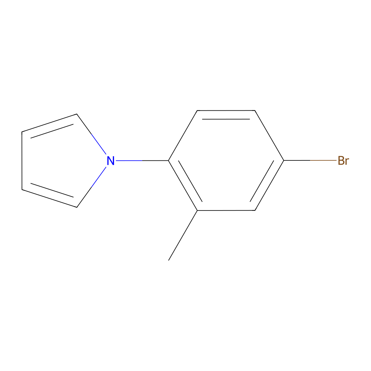 1-(4-bromo-2-methylphenyl)-1H-pyrrole molecular structure, CAS 383137-70-0