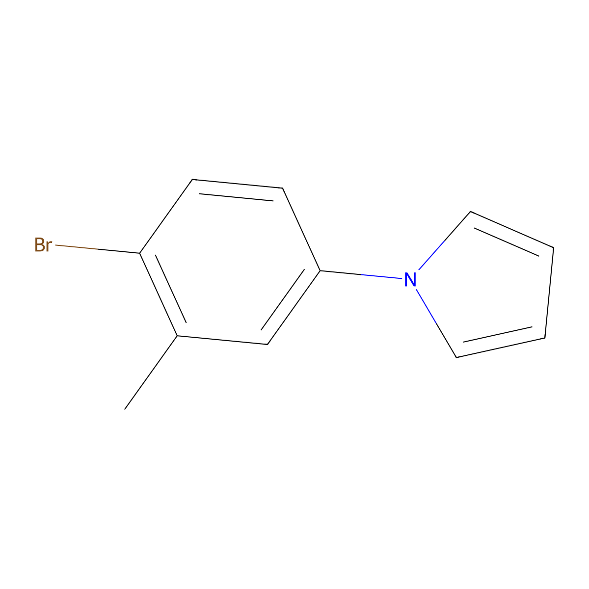 1H-Pyrrole, 1-(4-bromo-3-methylphenyl)- molecular structure, CAS 383137-72-2