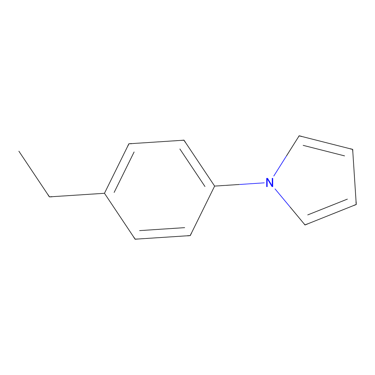1-(4-ethylphenyl)-1H-pyrrole molecular structure, CAS 383137-78-8