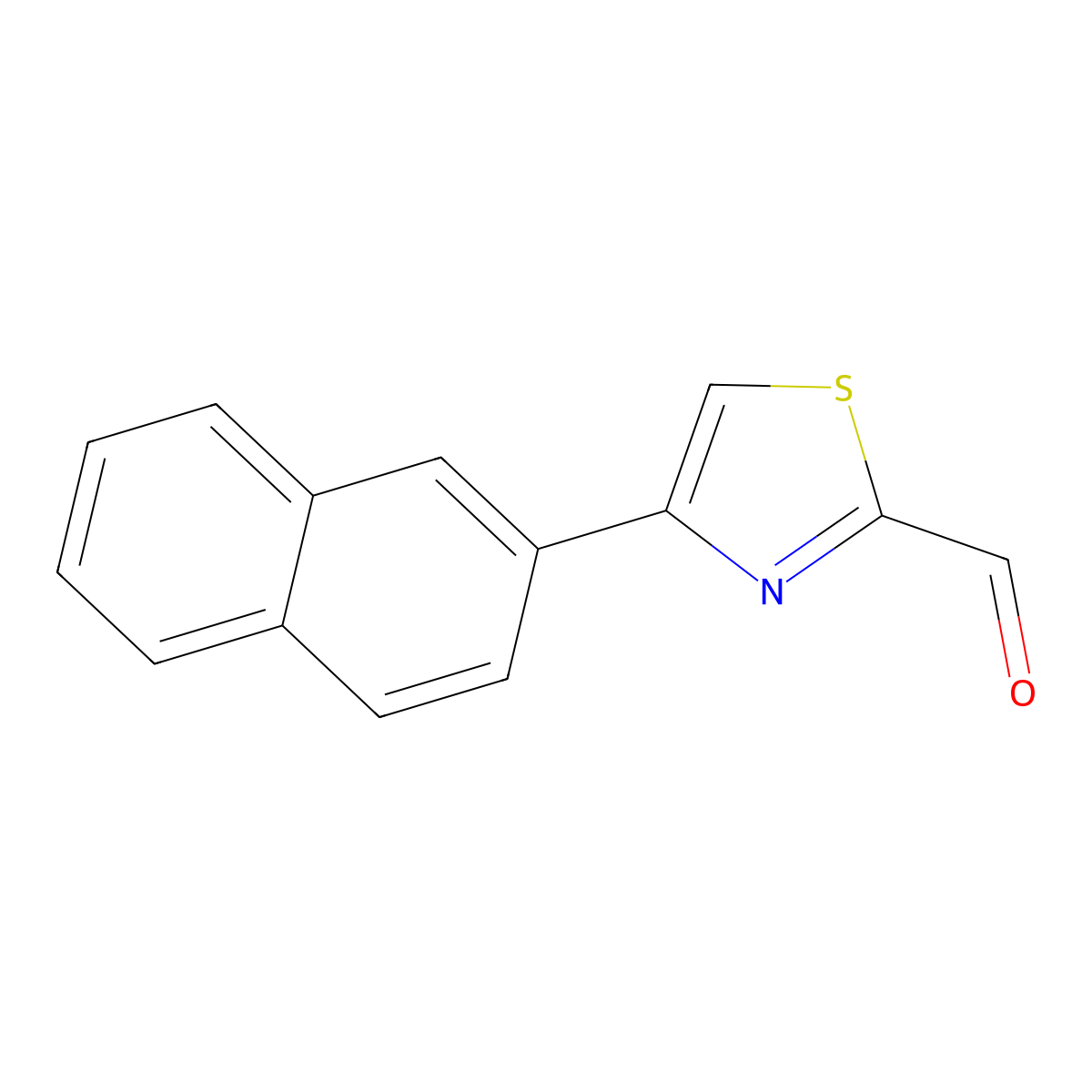 4-(Naphthalen-2-yl)thiazole-2-carbaldehyde molecular structure, CAS 383140-93-0