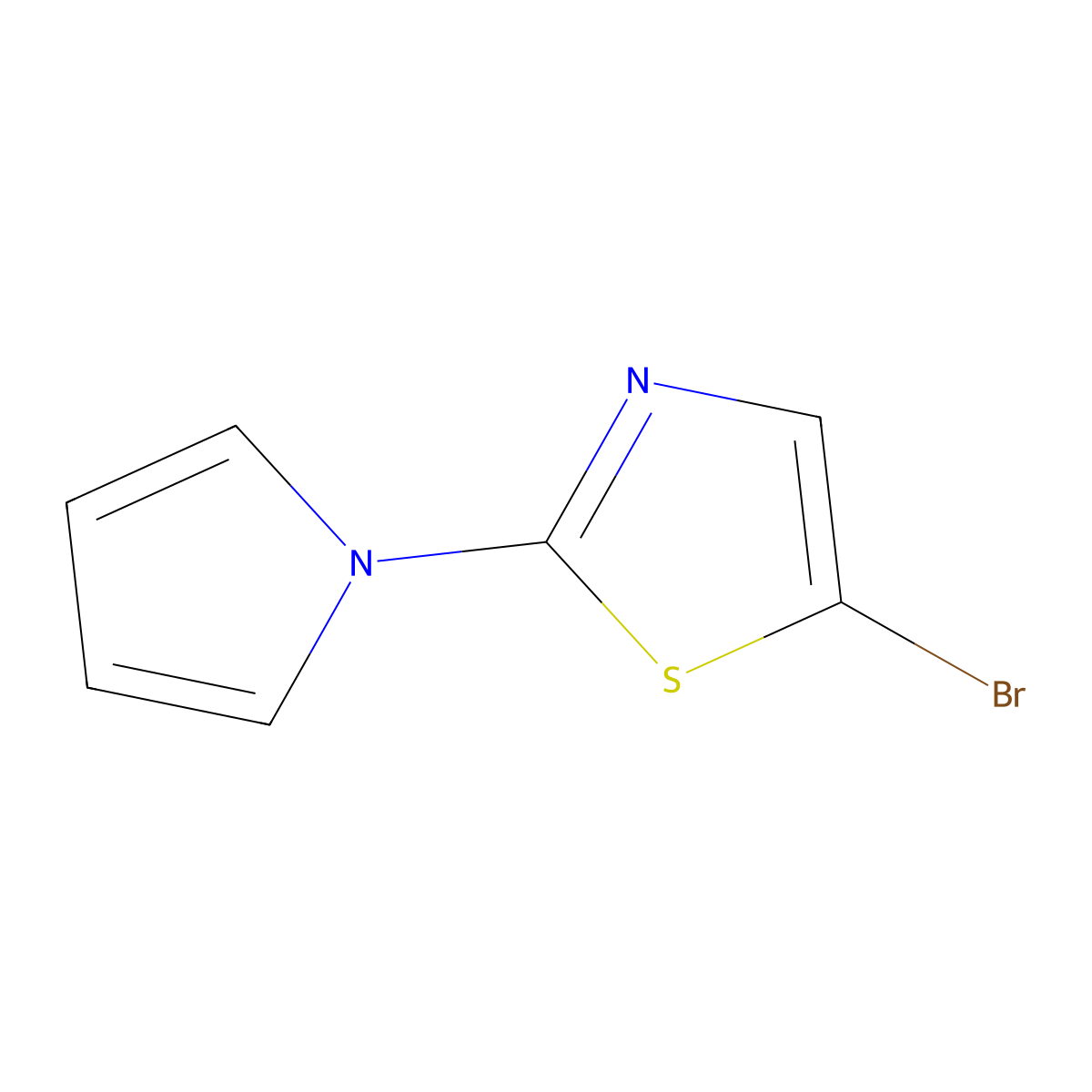 5-Bromo-2-(1H-Pyrrol-1-yl)thiazole molecular structure, CAS 383142-31-2
