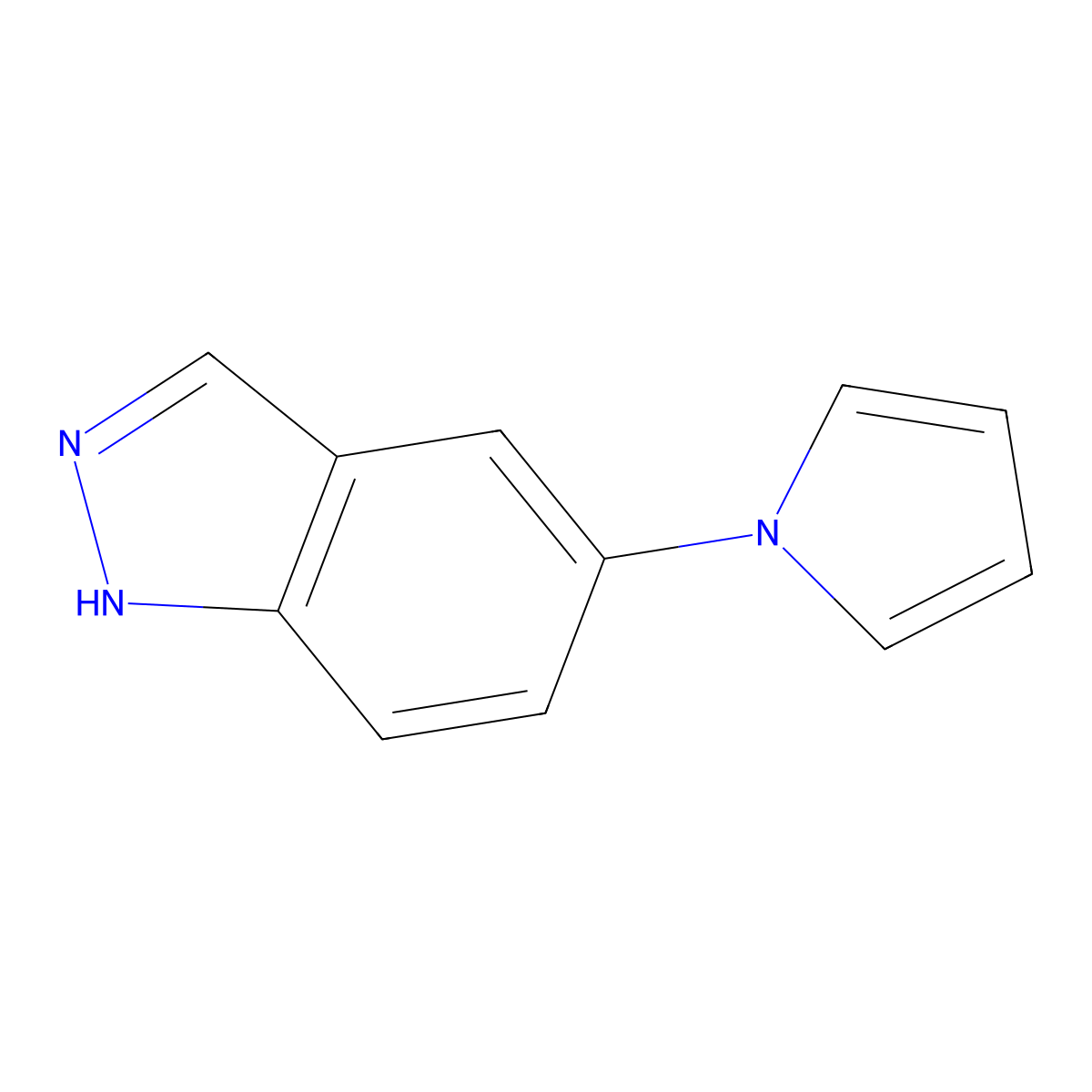 5-(1H-pyrrol-1-yl)-1H-indazole molecular structure, CAS 383142-43-6